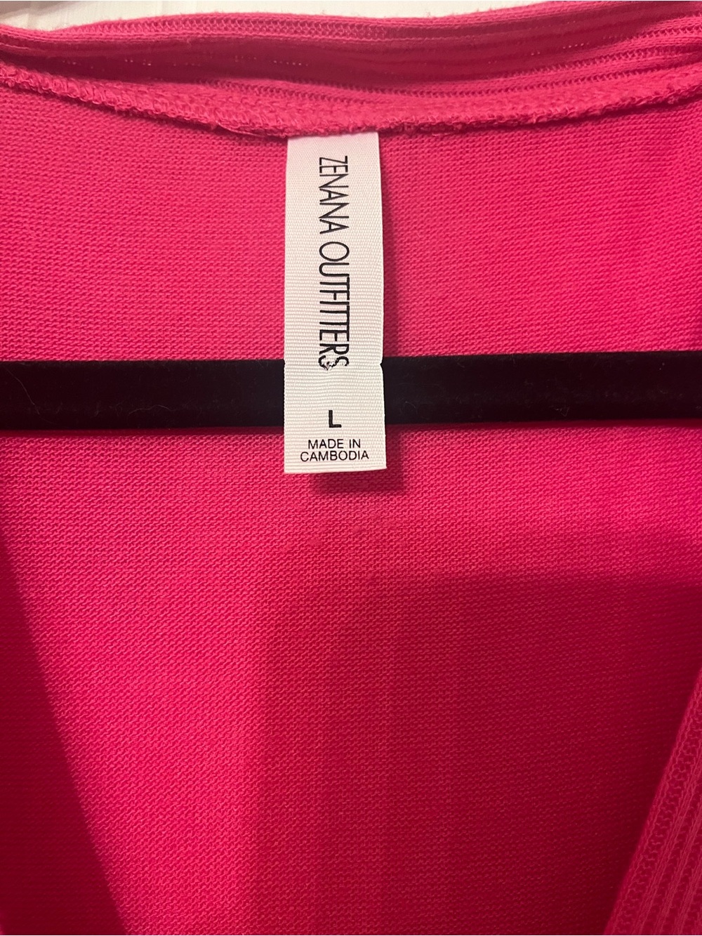 Zenana Outfitters Hot Pink Button-Front Lightweight Cardigan - Picture 4 of 5